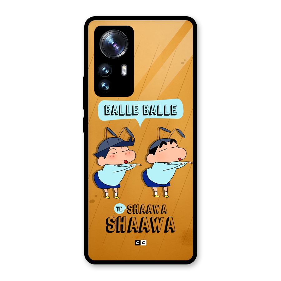 Balle Balle Shinchan Glass Back Case for Xiaomi 12 Pro