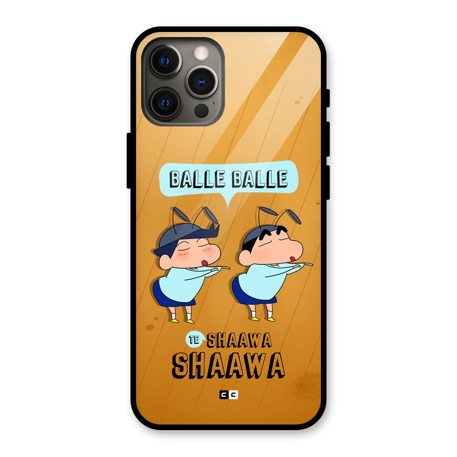Balle Balle Shinchan Glass Back Case for iPhone 12 Pro Max