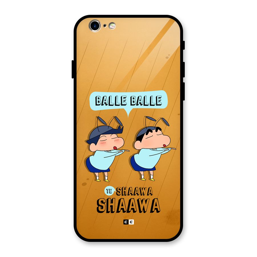 Balle Balle Shinchan Glass Back Case for iPhone 6 6S