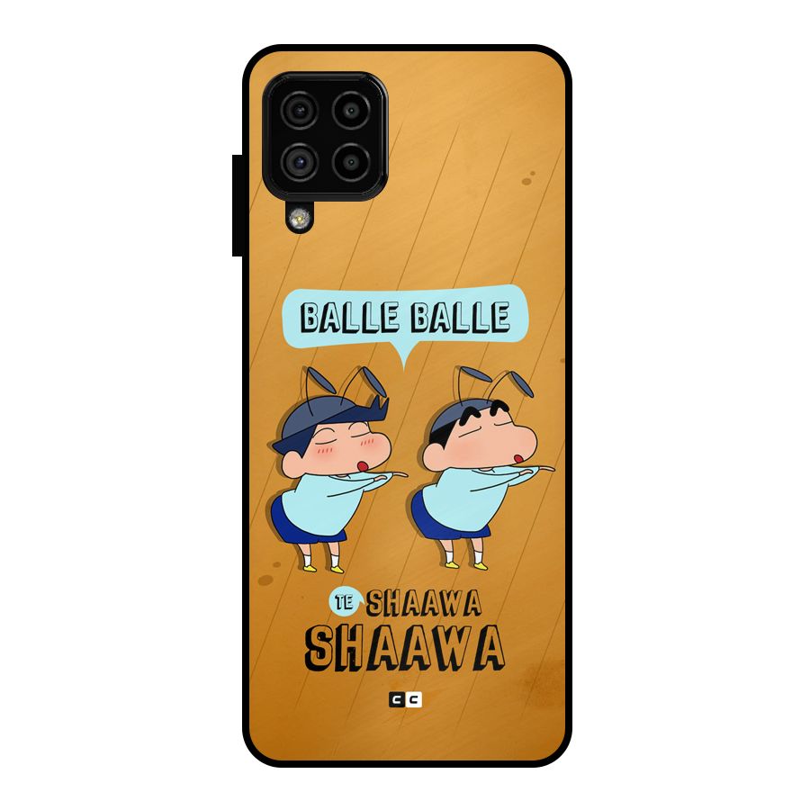 Balle Balle Shinchan Metal Back Case for Galaxy A22 4G