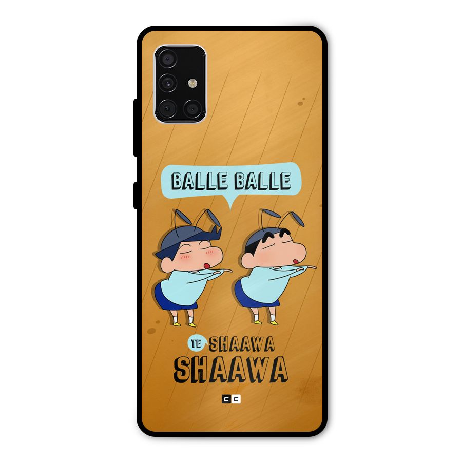 Balle Balle Shinchan Metal Back Case for Galaxy A51