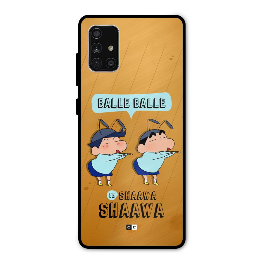 Balle Balle Shinchan Metal Back Case for Galaxy A71
