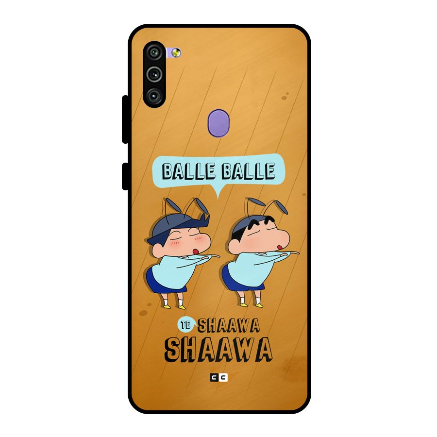 Balle Balle Shinchan Metal Back Case for Galaxy M11