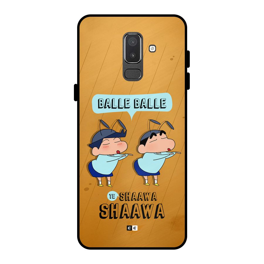 Balle Balle Shinchan Metal Back Case for Galaxy On8 (2018)