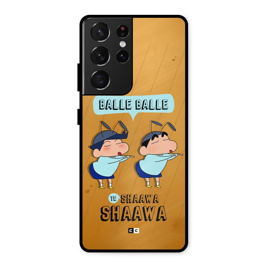Balle Balle Shinchan Metal Back Case for Galaxy S21 Ultra 5G