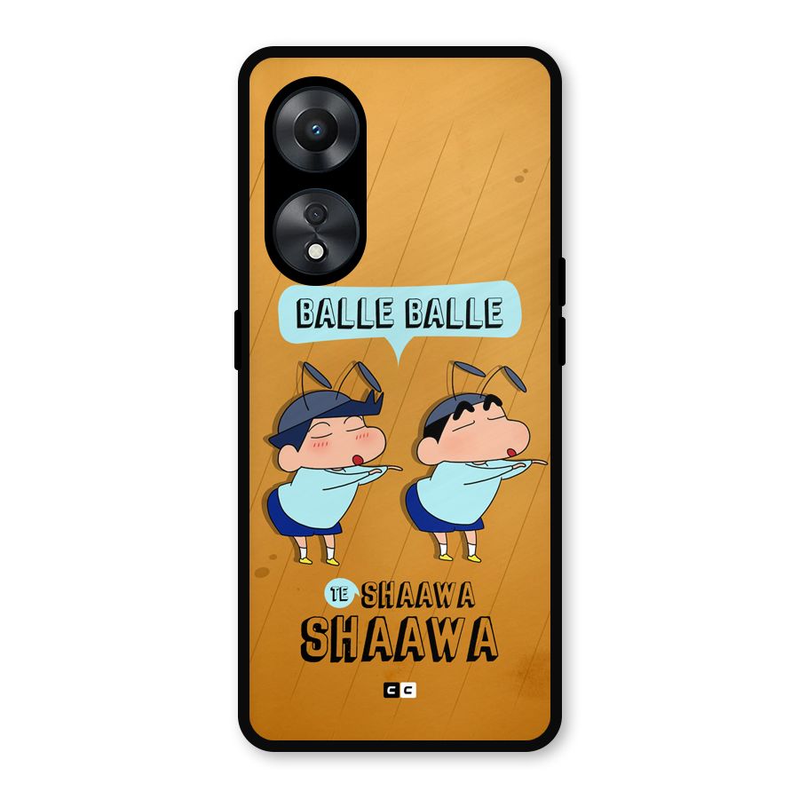 Balle Balle Shinchan Metal Back Case for Oppo A78