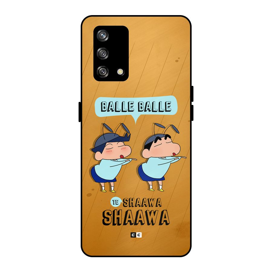 Balle Balle Shinchan Metal Back Case for Oppo F19