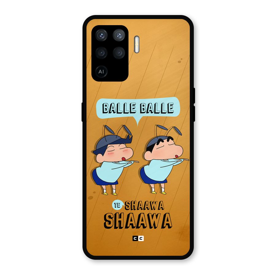 Balle Balle Shinchan Metal Back Case for Oppo F19 Pro