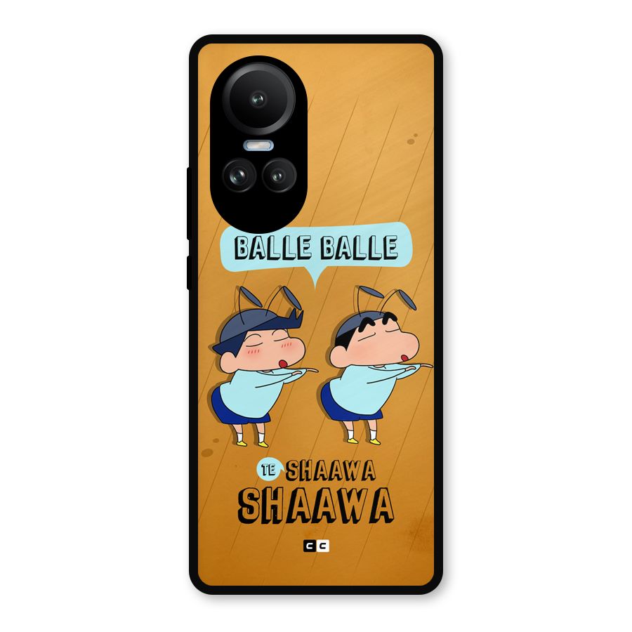 Balle Balle Shinchan Metal Back Case for Oppo Reno10