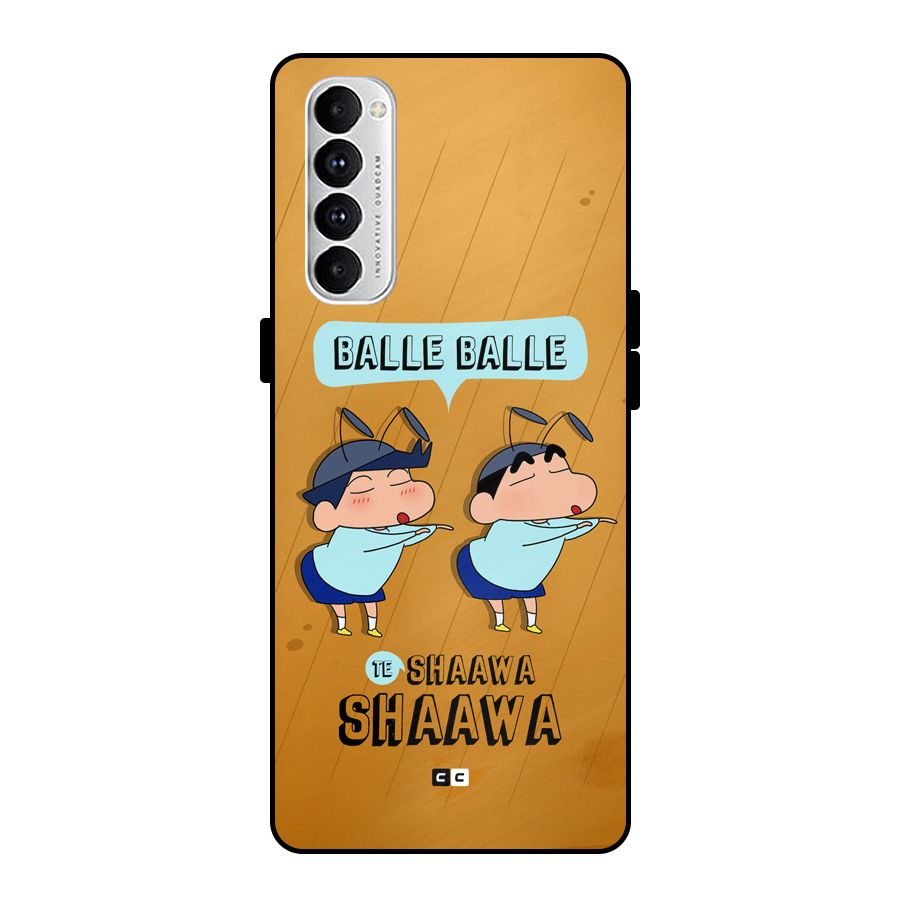 Balle Balle Shinchan Metal Back Case for Oppo Reno4 Pro