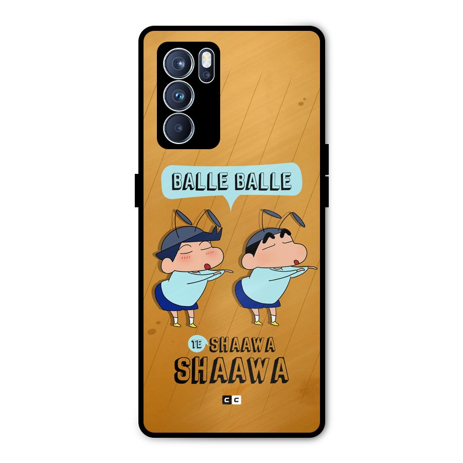 Balle Balle Shinchan Metal Back Case for Oppo Reno6 Pro 5G