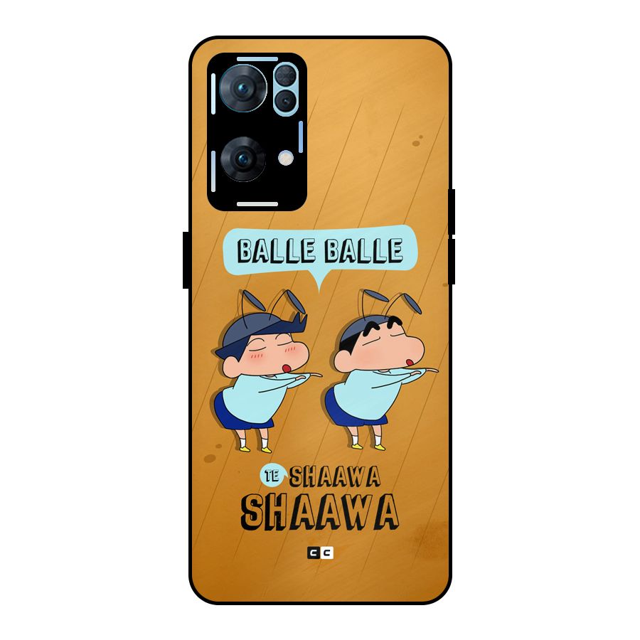 Balle Balle Shinchan Metal Back Case for Oppo Reno7 Pro 5G