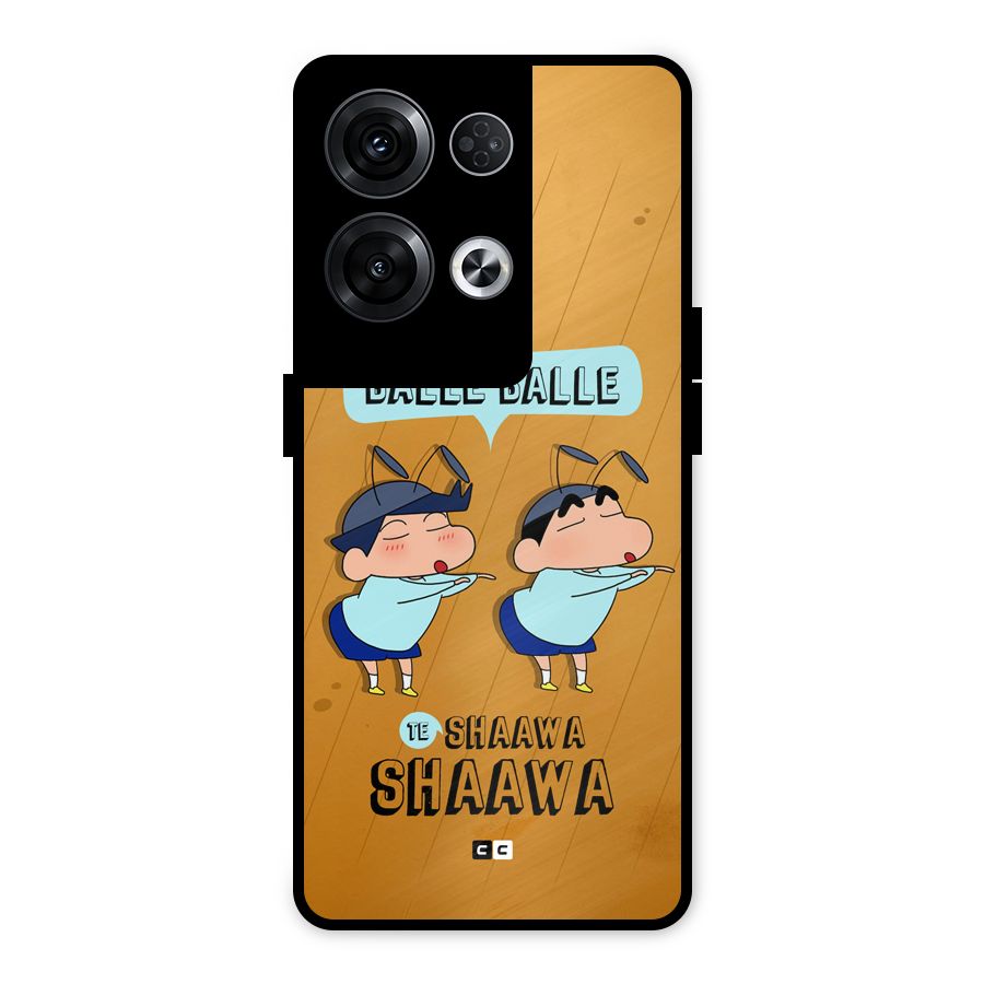 Balle Balle Shinchan Metal Back Case for Oppo Reno8 Pro 5G