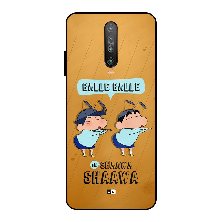 Balle Balle Shinchan Metal Back Case for Poco X2