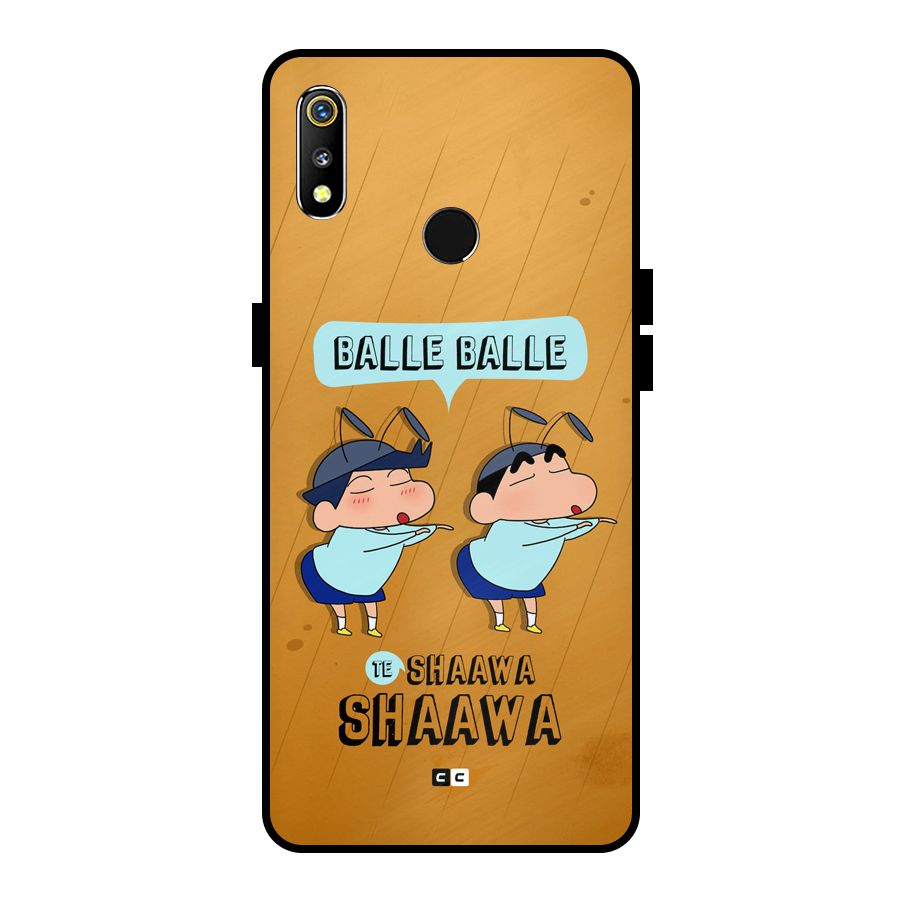 Balle Balle Shinchan Metal Back Case for Realme 3i