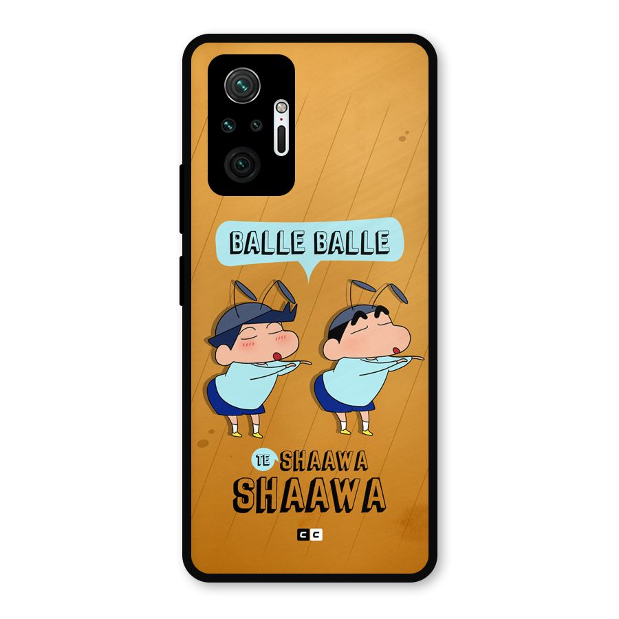 Balle Balle Shinchan Metal Back Case for Redmi Note 10 Pro