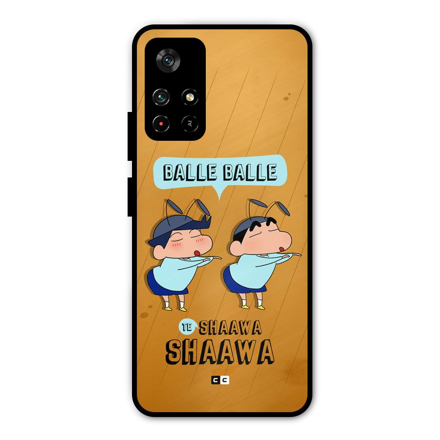 Balle Balle Shinchan Metal Back Case for Redmi Note 11T 5G