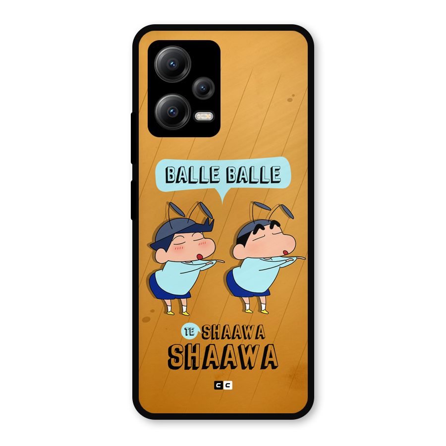 Balle Balle Shinchan Metal Back Case for Redmi Note 12 5G