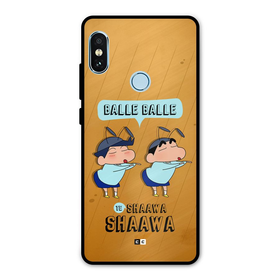 Balle Balle Shinchan Metal Back Case for Redmi Note 5 Pro