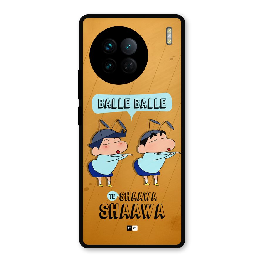 Balle Balle Shinchan Metal Back Case for Vivo X90