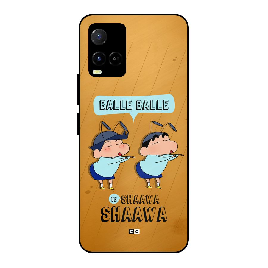 Balle Balle Shinchan Metal Back Case for Vivo Y21
