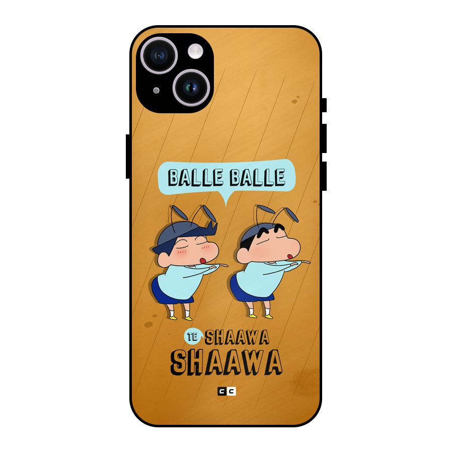 Balle Balle Shinchan Metal Back Case for iPhone 14 Plus