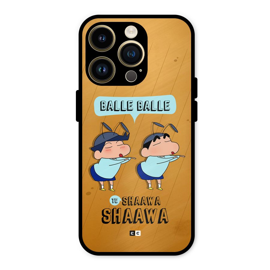 Balle Balle Shinchan Metal Back Case for iPhone 14 Pro