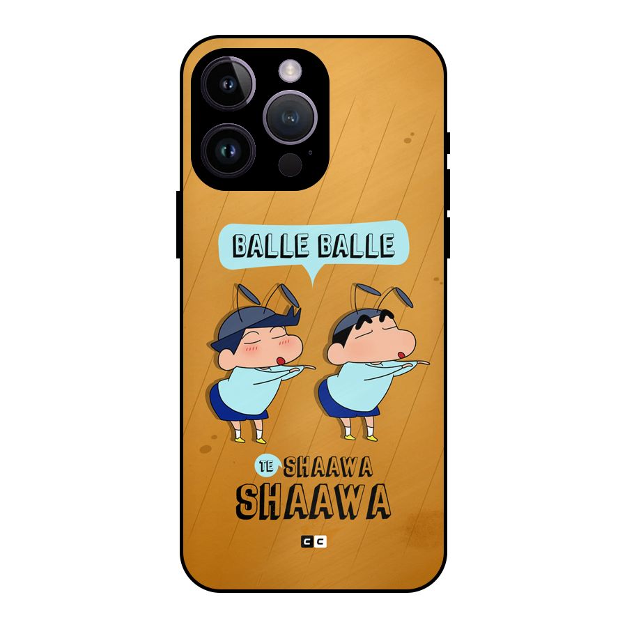 Balle Balle Shinchan Metal Back Case for iPhone 14 Pro Max