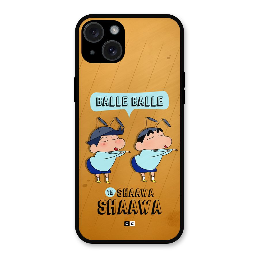 Balle Balle Shinchan Metal Back Case for iPhone 15 Plus