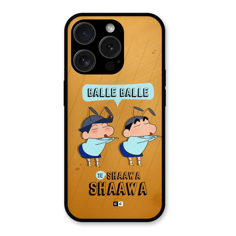 Balle Balle Shinchan Metal Back Case for iPhone 15 Pro