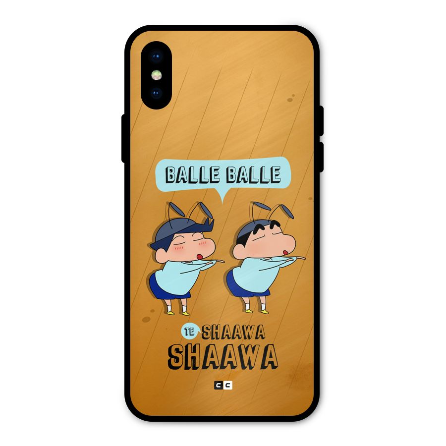 Balle Balle Shinchan Metal Back Case for iPhone XS