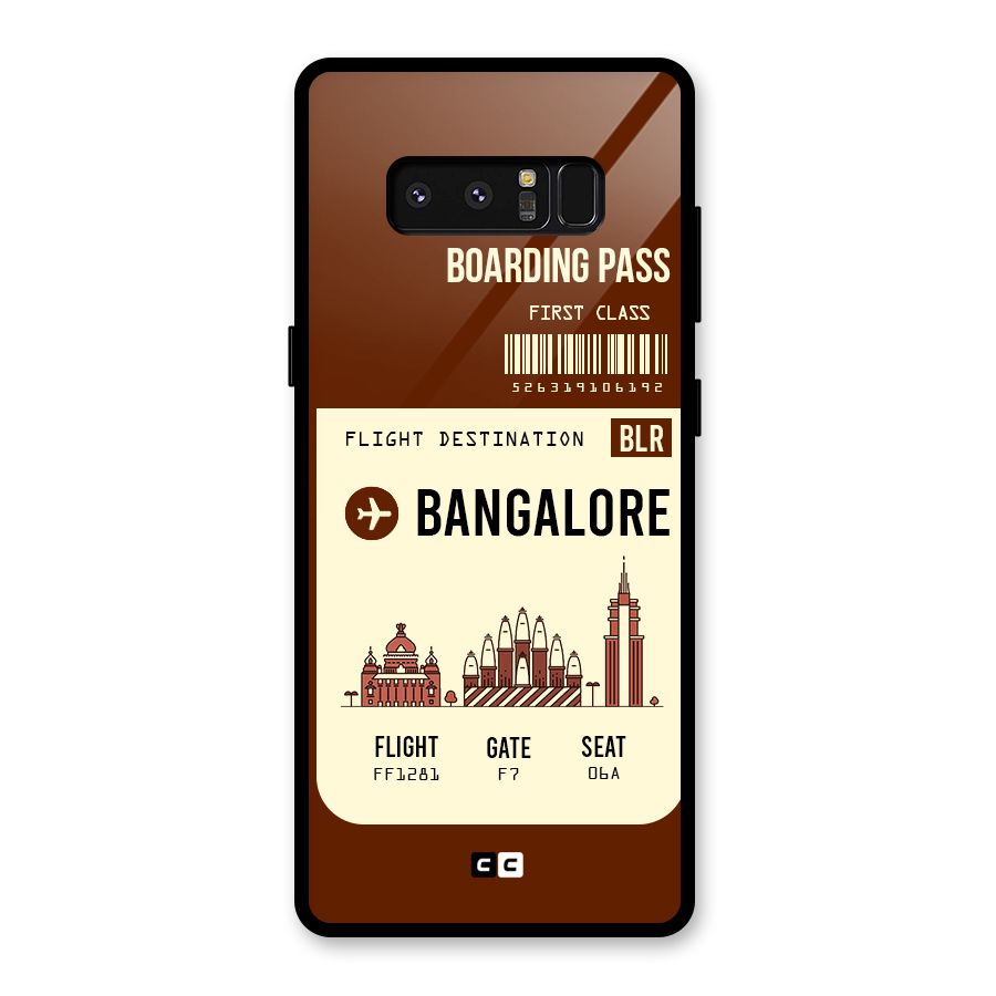 Bangalore Boarding Pass Glass Back Case for Galaxy Note 8