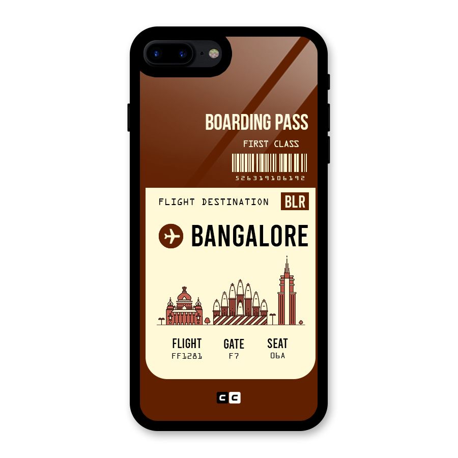 Bangalore Boarding Pass Glass Back Case for iPhone 7 Plus