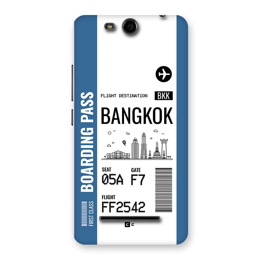 Bangkok Boarding Pass Back Case for Canvas Juice 3 Q392