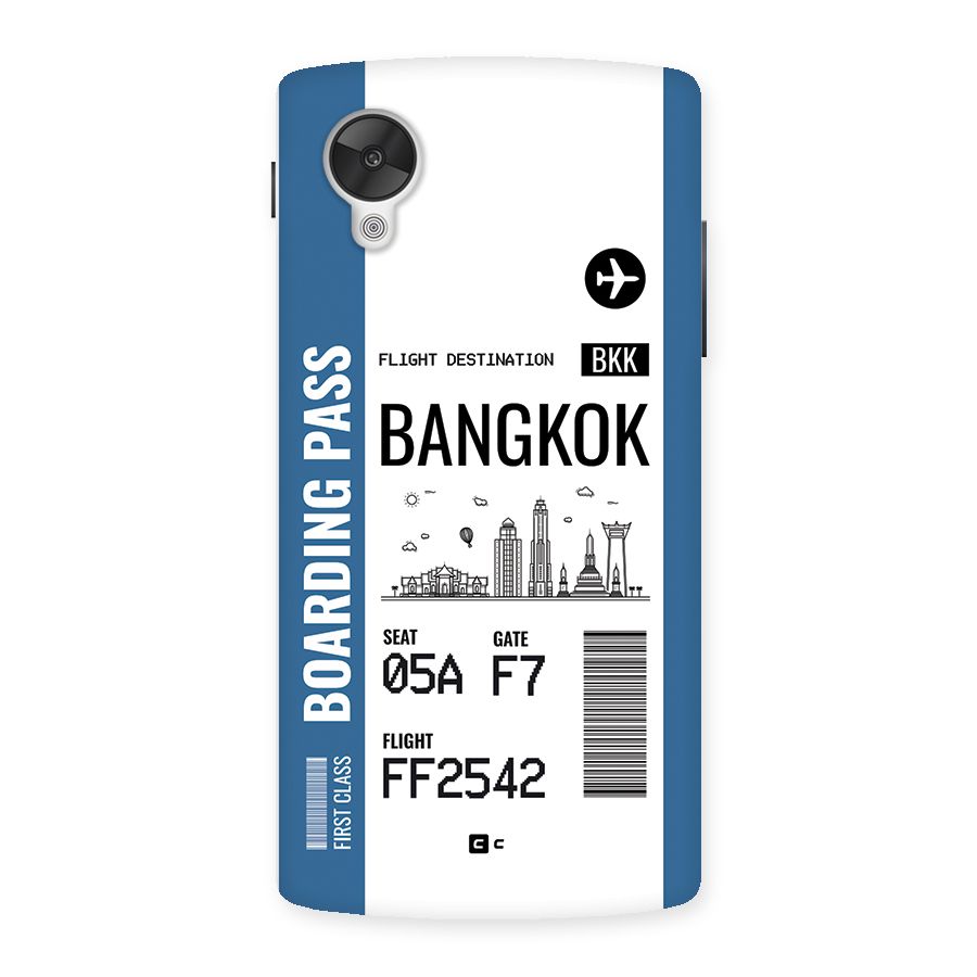 Bangkok Boarding Pass Back Case for Google Nexus 5
