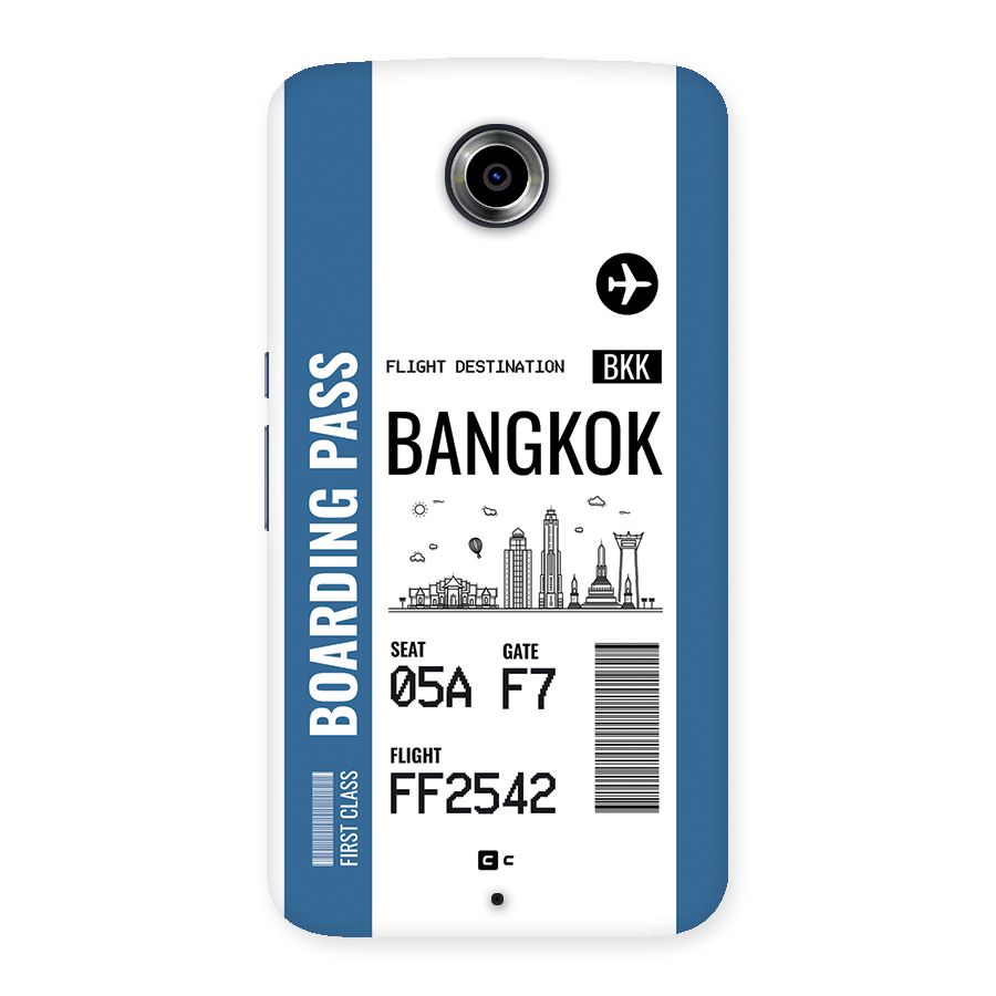 Bangkok Boarding Pass Back Case for Google Nexus 6