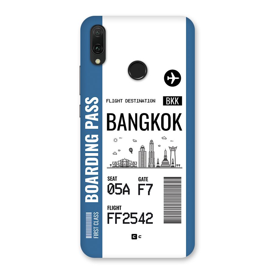 Bangkok Boarding Pass Back Case for Huawei Y9 (2019)