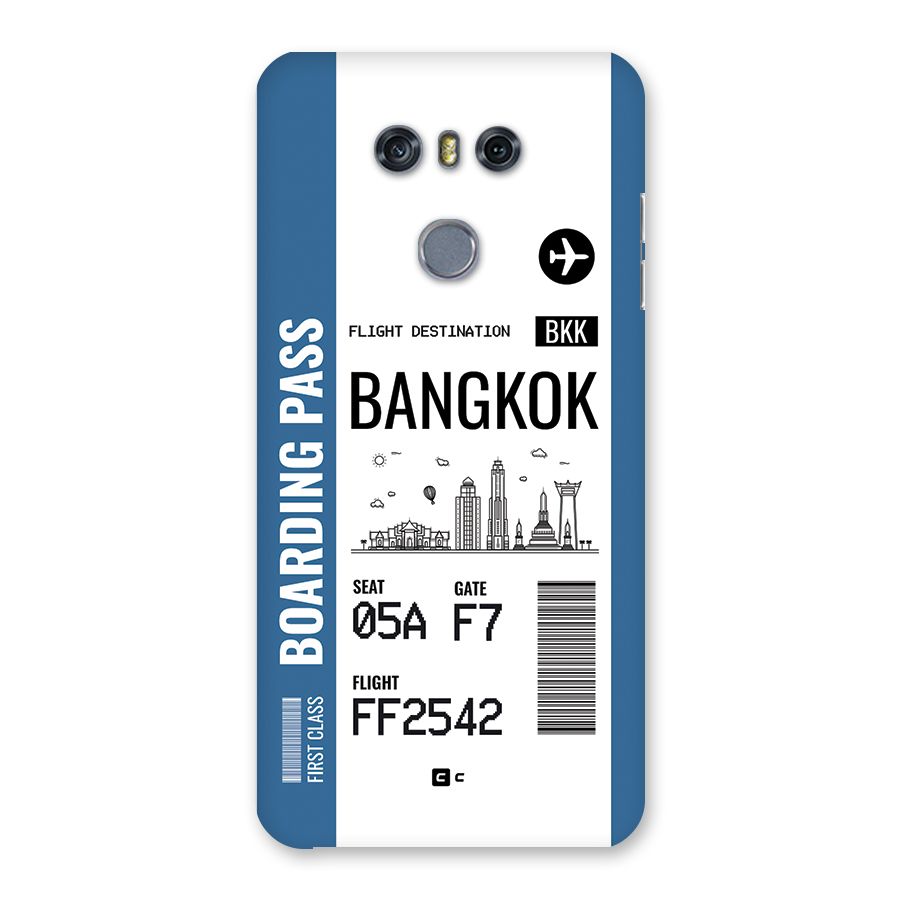 Bangkok Boarding Pass Back Case for LG G6