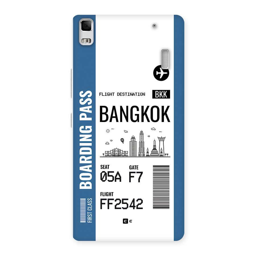 Bangkok Boarding Pass Back Case for Lenovo K3 Note