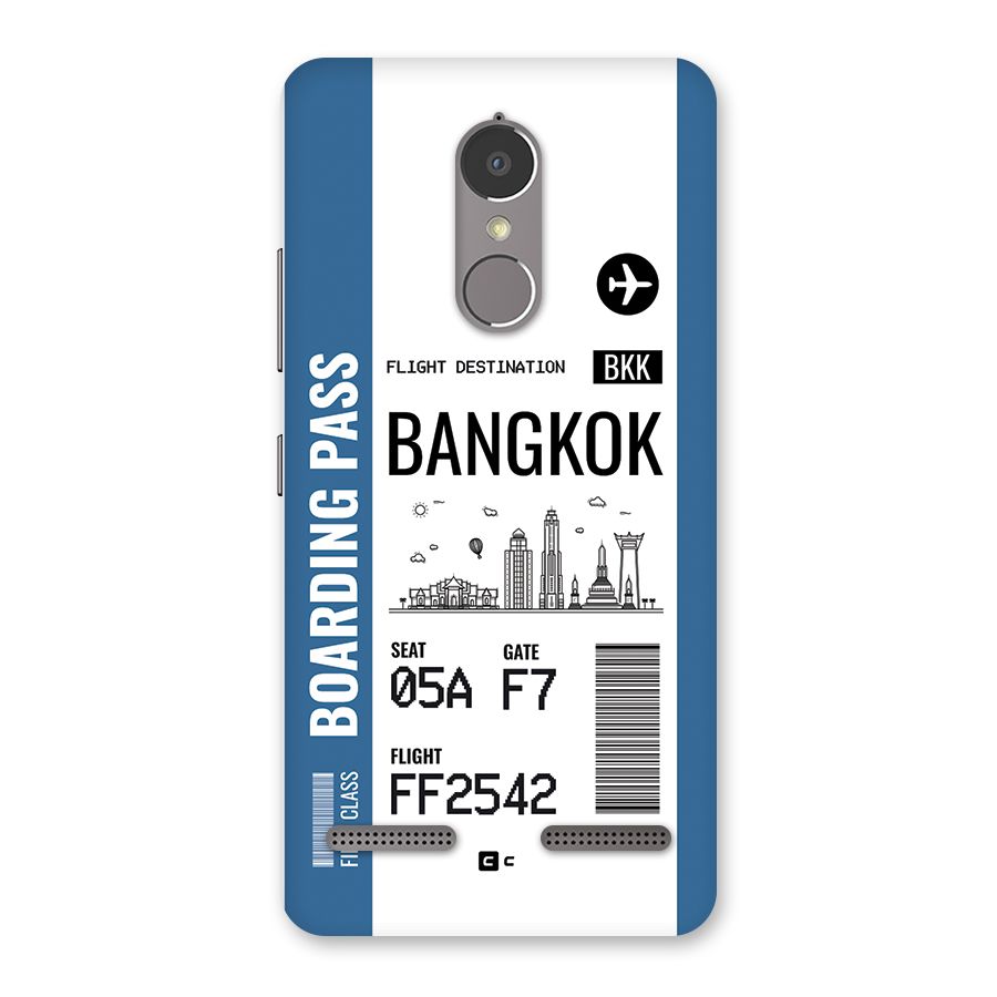 Bangkok Boarding Pass Back Case for Lenovo K6