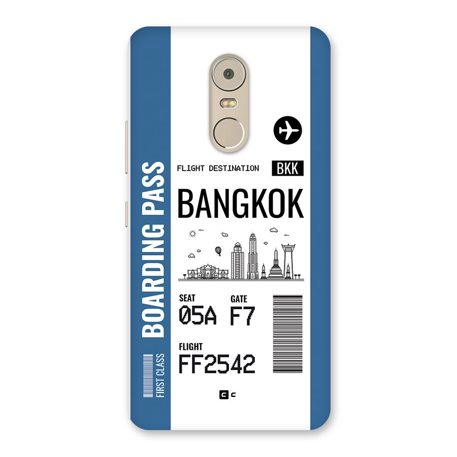 Bangkok Boarding Pass Back Case for Lenovo K6 Note