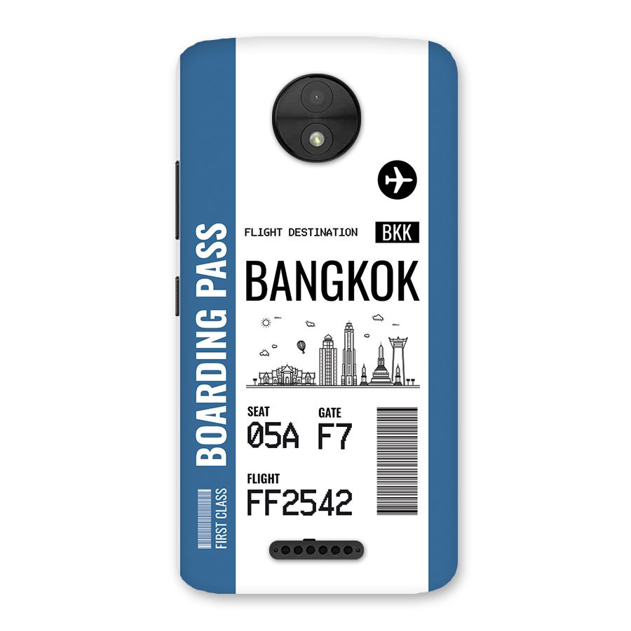 Bangkok Boarding Pass Back Case for Moto C