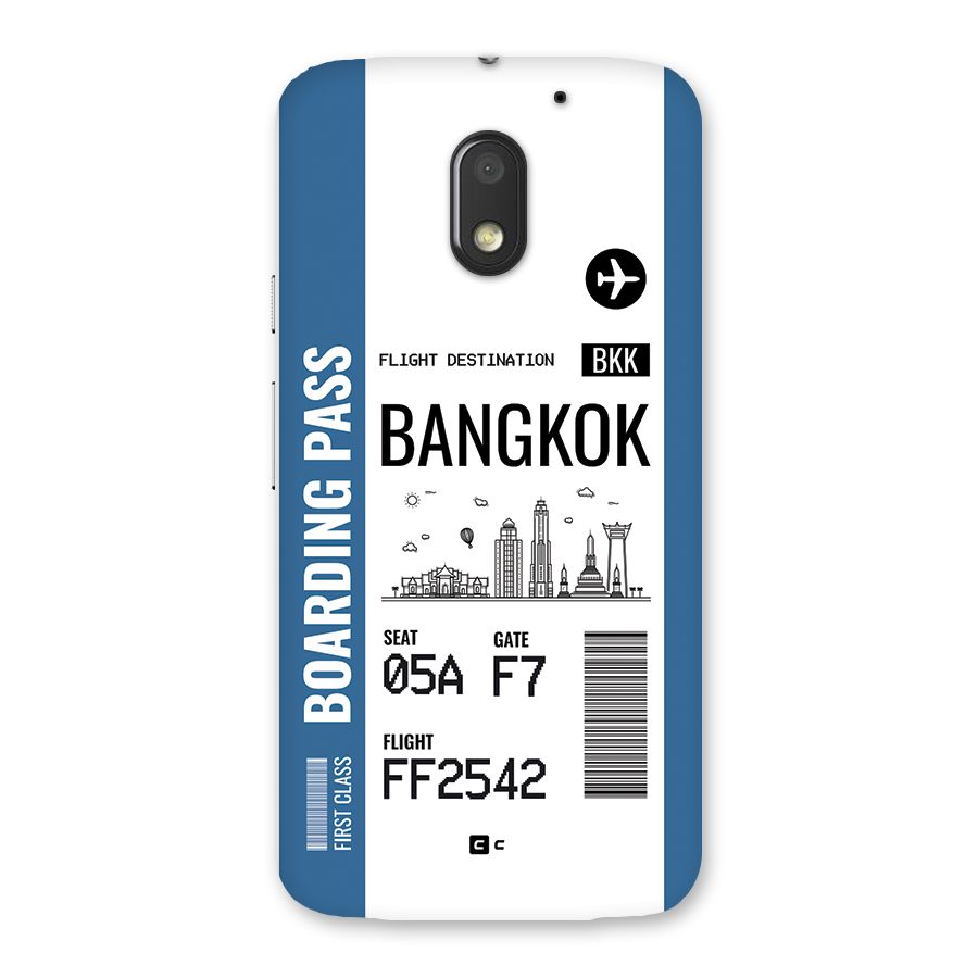 Bangkok Boarding Pass Back Case for Moto E3 Power