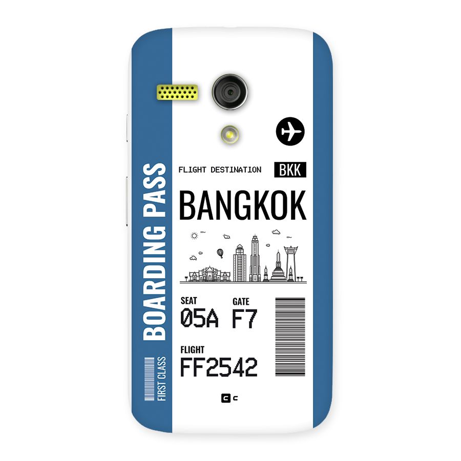 Bangkok Boarding Pass Back Case for Moto G