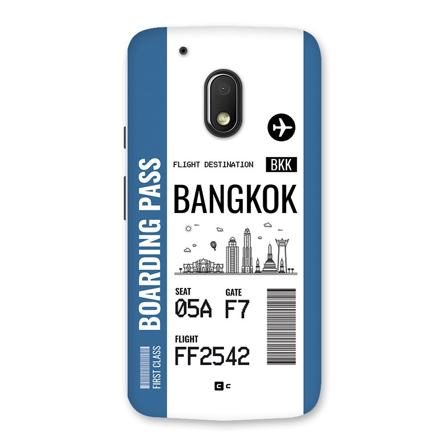 Bangkok Boarding Pass Back Case for Moto G4 Play
