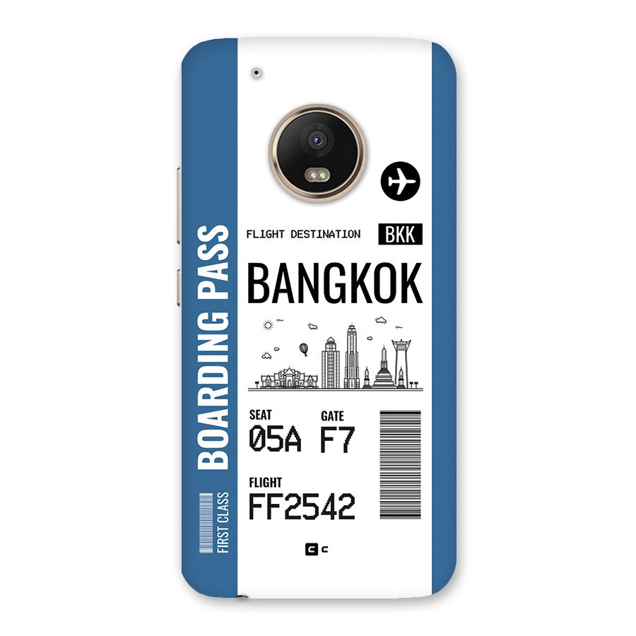 Bangkok Boarding Pass Back Case for Moto G5 Plus