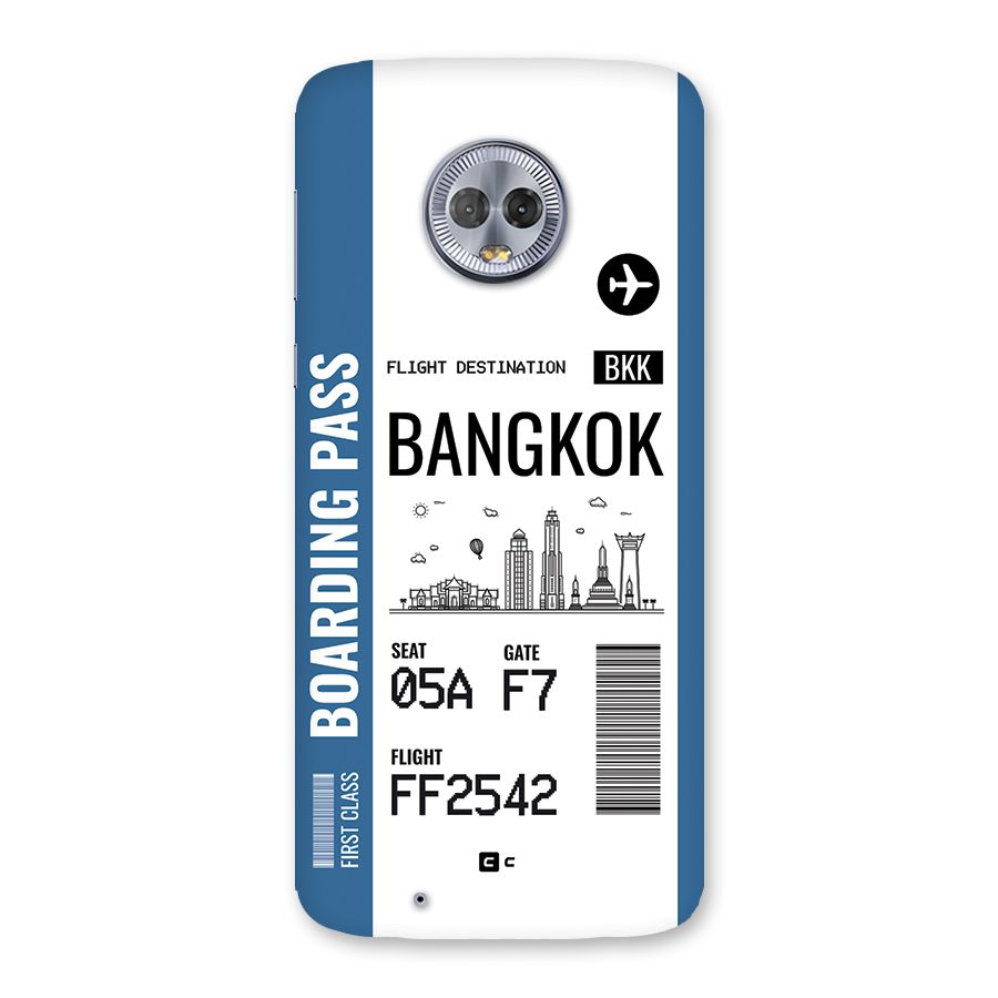 Bangkok Boarding Pass Back Case for Moto G6