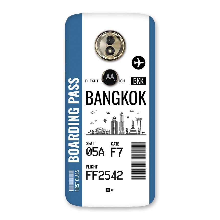 Bangkok Boarding Pass Back Case for Moto G6 Play