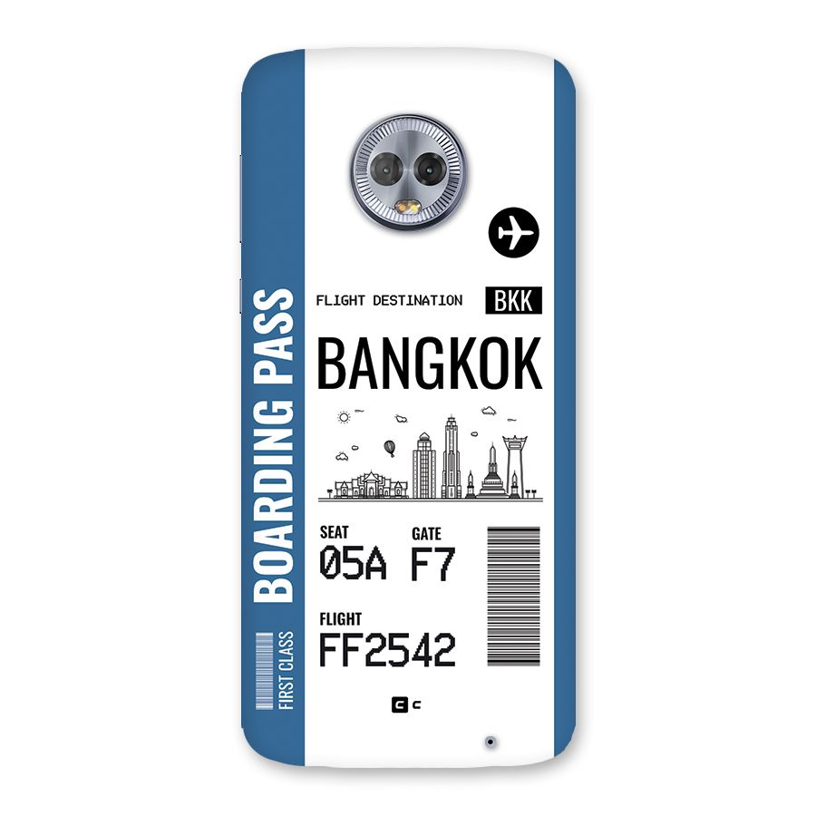 Bangkok Boarding Pass Back Case for Moto G6 Plus