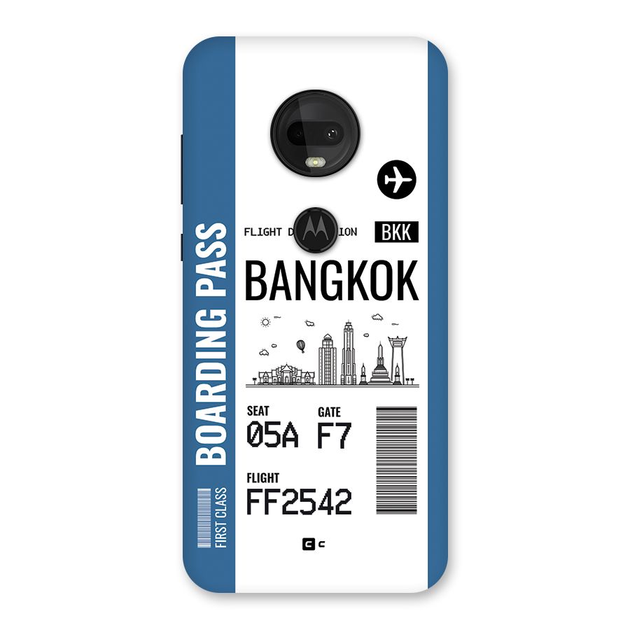 Bangkok Boarding Pass Back Case for Moto G7